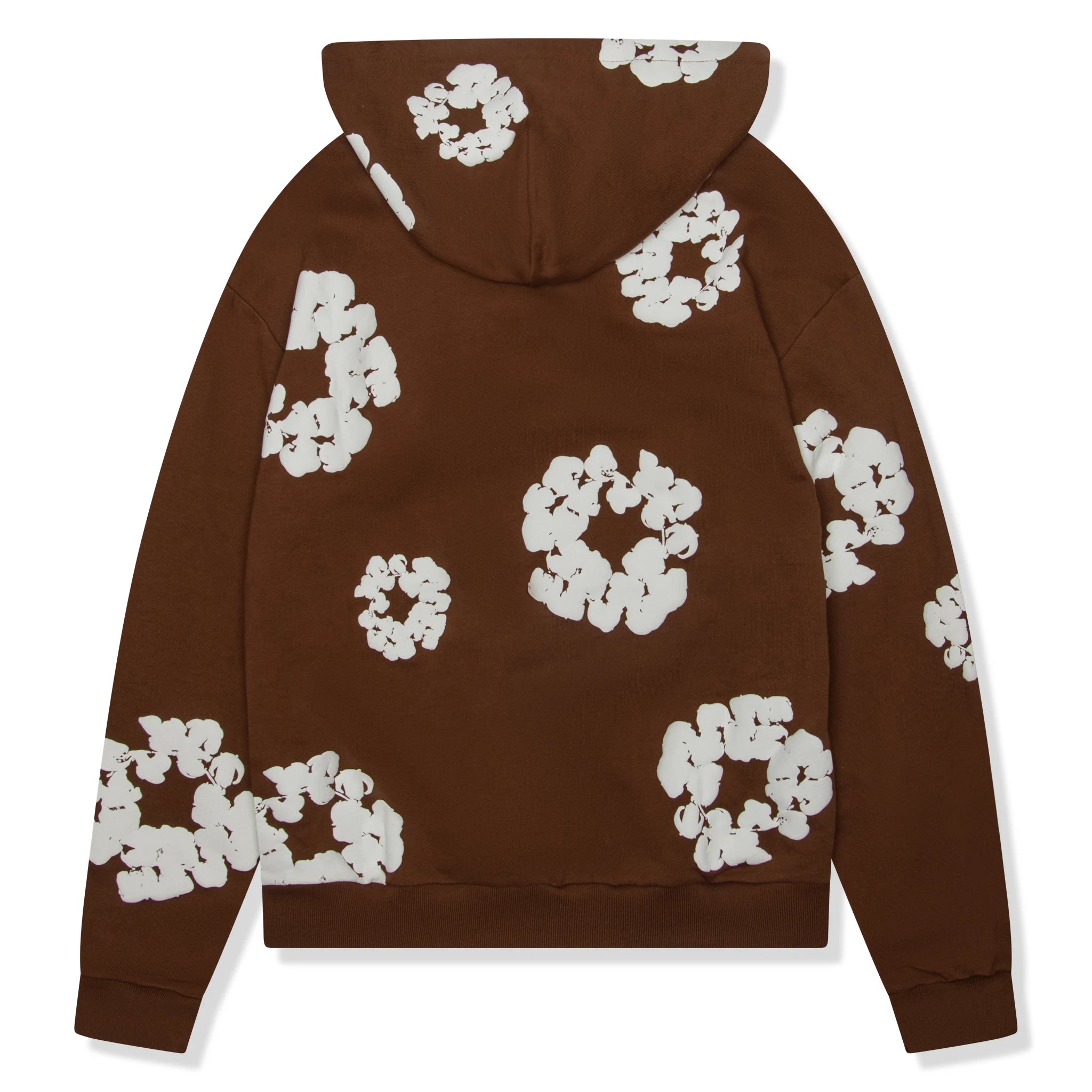 Back view of Denim Tears The Cotton Wreath Brown Hoodie